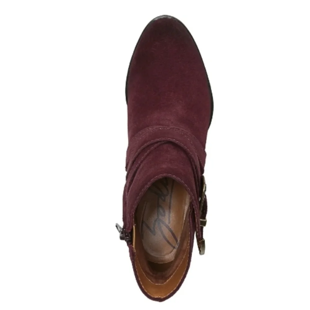 ZODIAC Burgundy Sammi Leather Bootie Size 9.5 - Picture 4 of 10